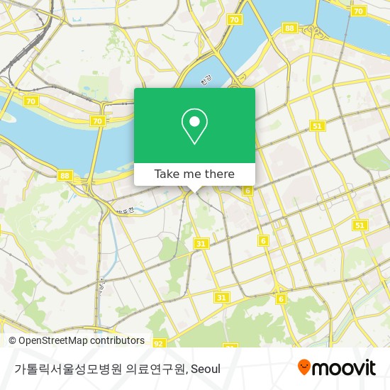 가톨릭서울성모병원 의료연구원 map