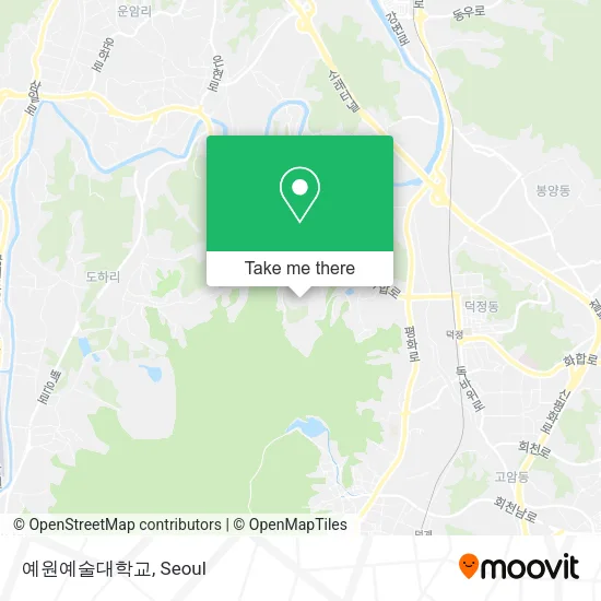예원예술대학교 map