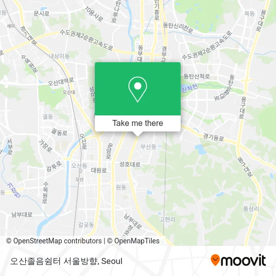 오산졸음쉼터 서울방향 map