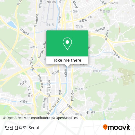 탄천 산책로 map