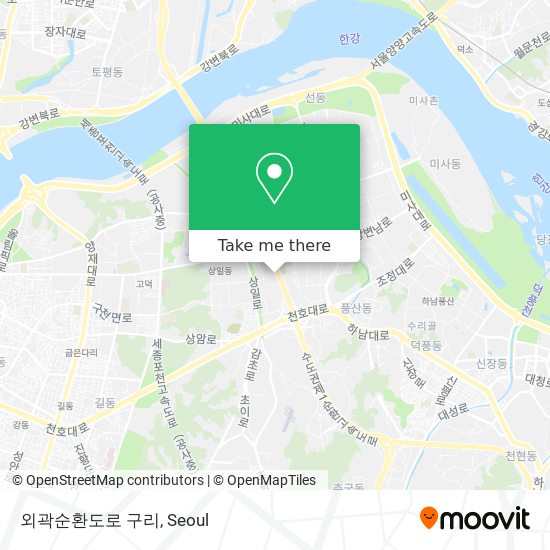 외곽순환도로 구리 map