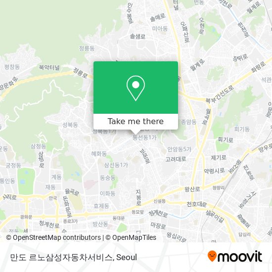 만도 르노삼성자동차서비스 map