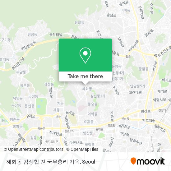 혜화동 김상협 전 국무총리 가옥 map