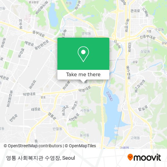 영통 사회복지관 수영장 map