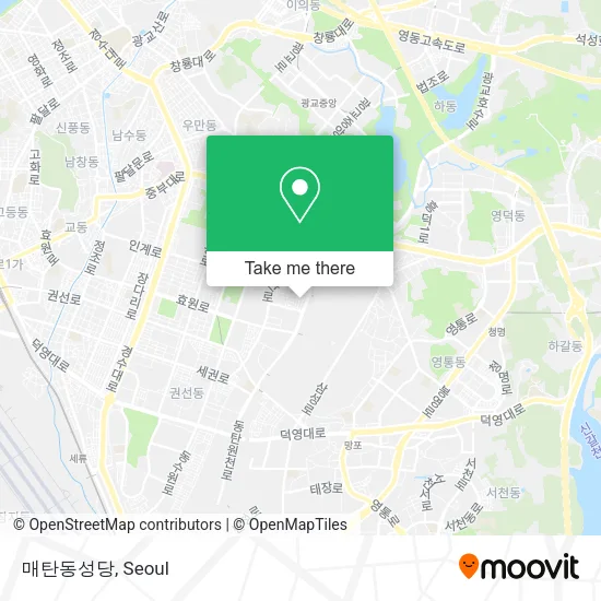 매탄동성당 map