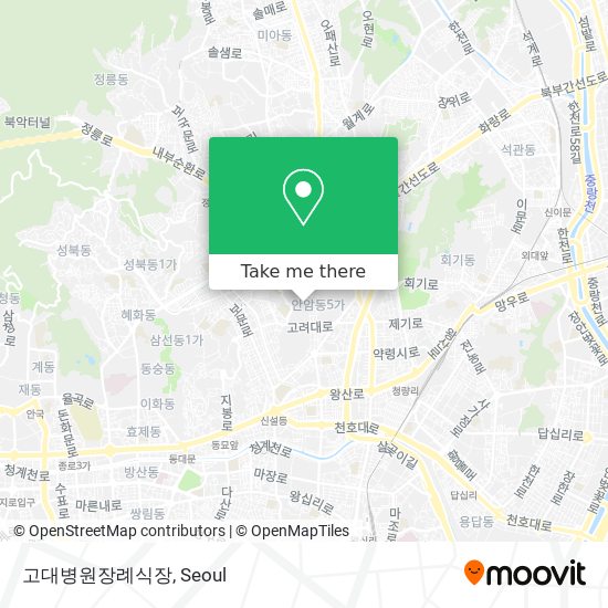 고대병원장례식장 map