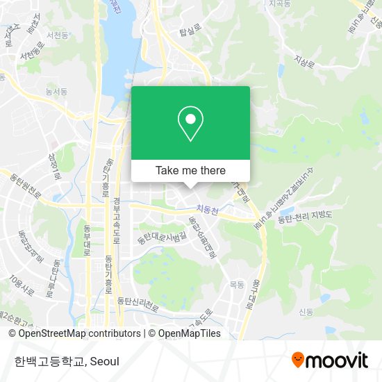 한백고등학교 map