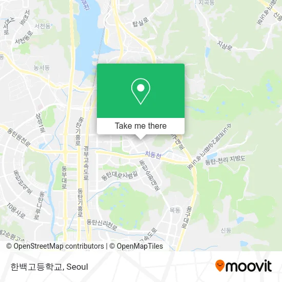 한백고등학교 map