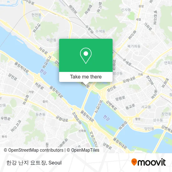 한강 난지 요트장 map