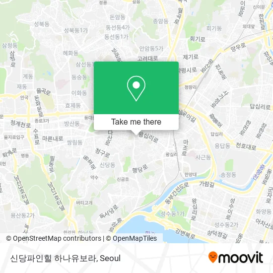 신당파인힐 하나유보라 map