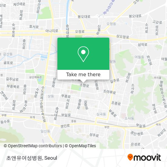초앤유여성병원 map