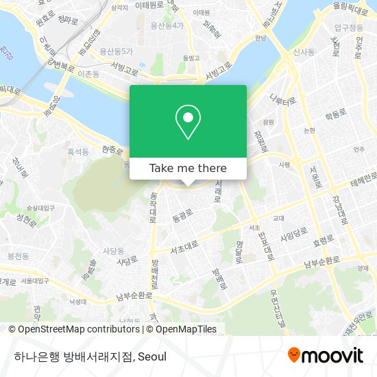 하나은행 방배서래지점 map