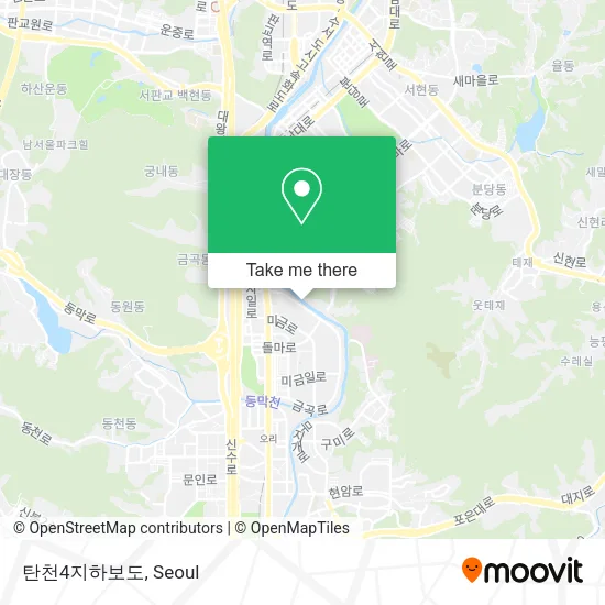 탄천4지하보도 map
