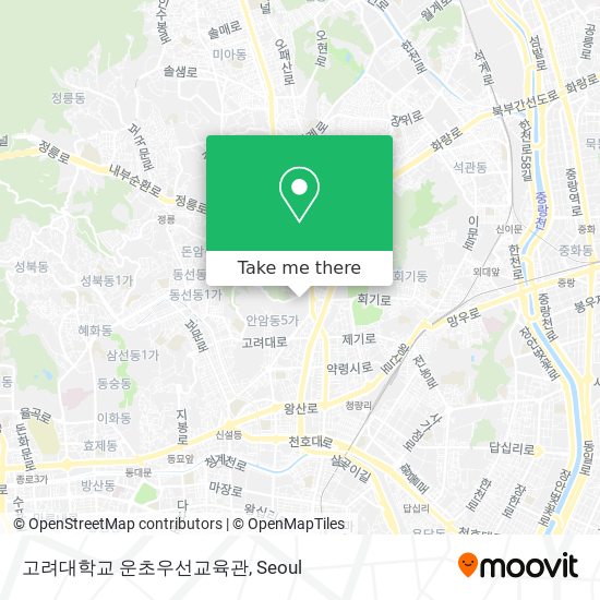 고려대학교 운초우선교육관 map