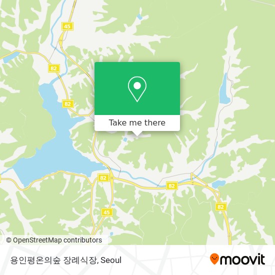 용인평온의숲 장례식장 map