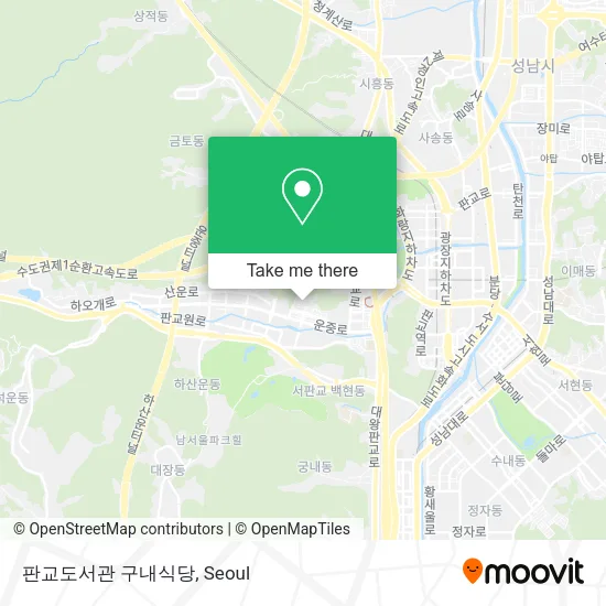 판교도서관 구내식당 map