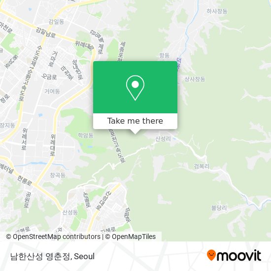 남한산성 영춘정 map