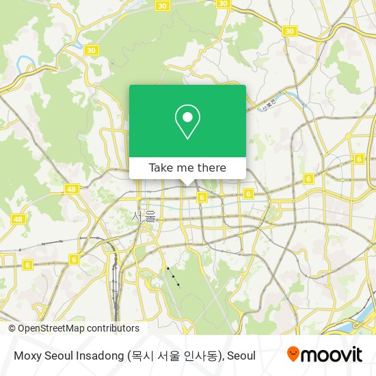 Moxy Seoul Insadong (목시 서울 인사동) map
