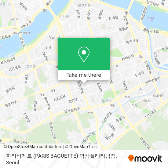 파리바게트 (PARIS BAGUETTE) 역삼플래티넘점 map