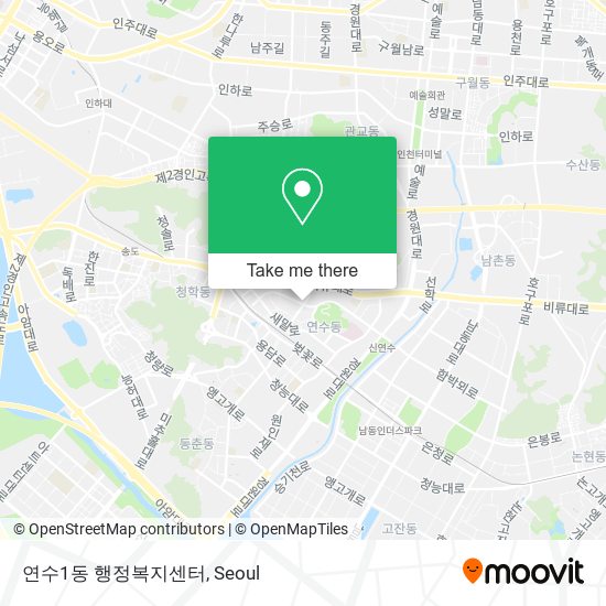 연수1동 행정복지센터 map