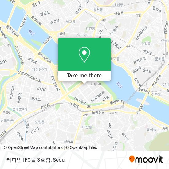 커피빈 IFC몰 3호점 map