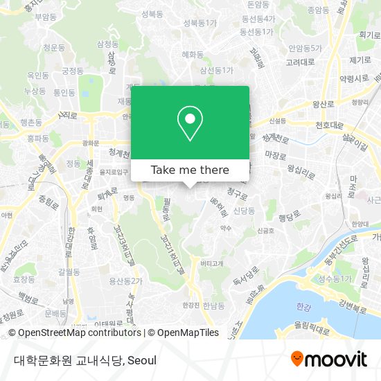 대학문화원 교내식당 map