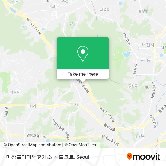 마장프리미엄휴게소 푸드코트 map