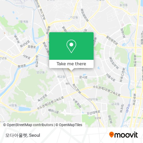 모다아울렛 map