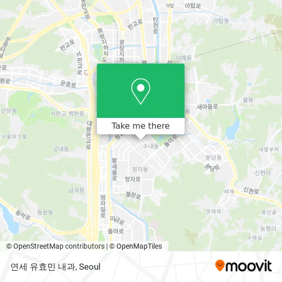 연세 유효민 내과 map