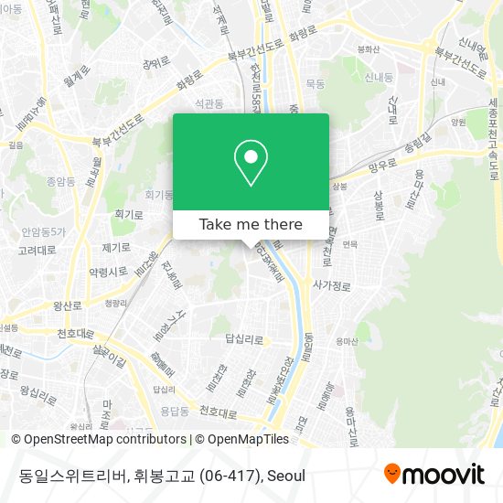 동일스위트리버, 휘봉고교 (06-417) map