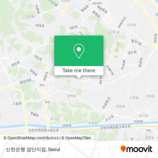 신한은행 검단지점 map