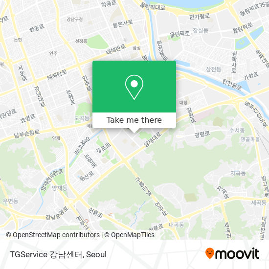 TGService 강남센터 map