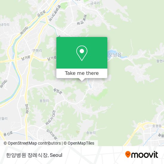 한양병원 장례식장 map