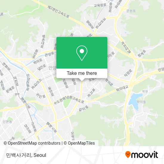 민백사거리 map