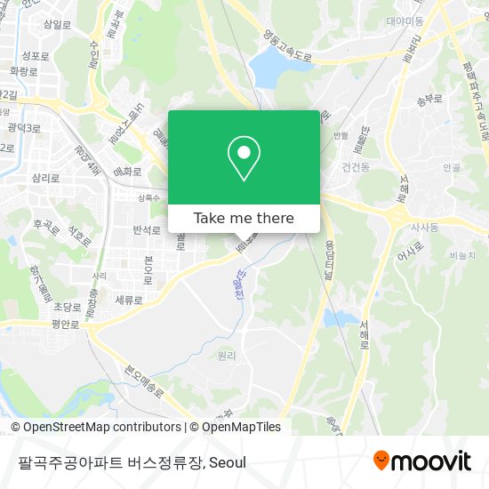 팔곡주공아파트 버스정류장 map