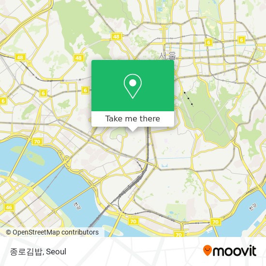 종로김밥 map