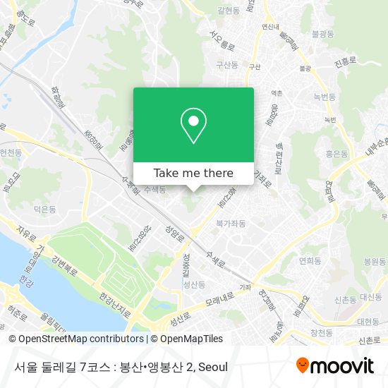 서울 둘레길 7코스 : 봉산•앵봉산 2 map