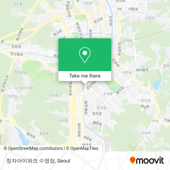 정자아이파크 수영장 map