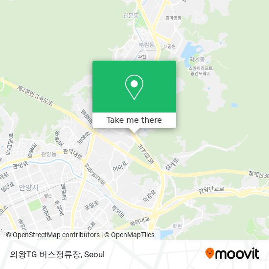 의왕TG 버스정류장 map