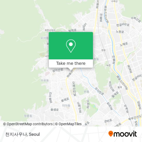 천지사우나 map