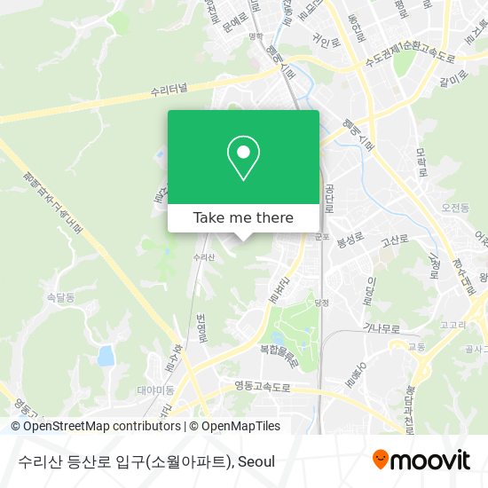 수리산 등산로 입구(소월아파트) map