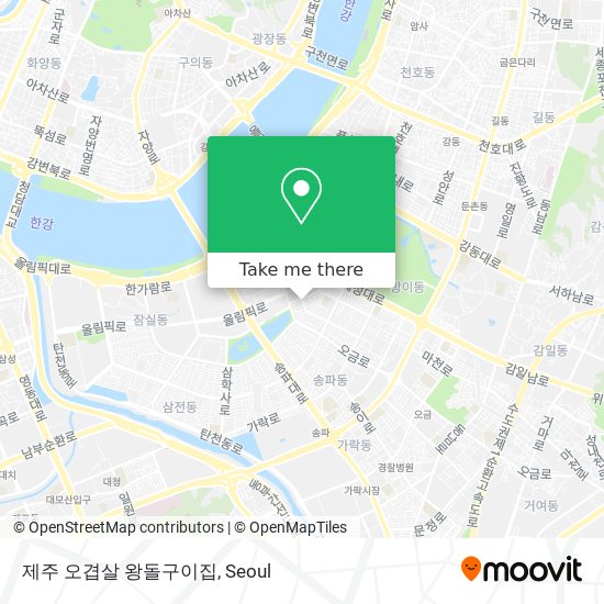 제주 오겹살 왕돌구이집 map