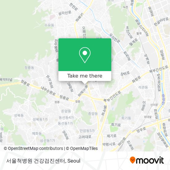 서울척병원 건강검진센터 map