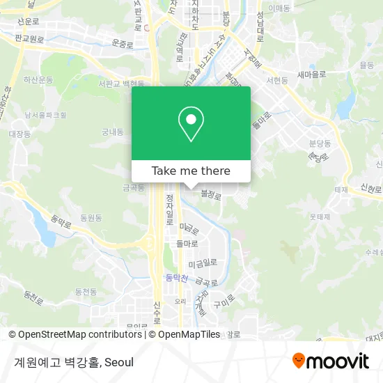 계원예고 벽강홀 map