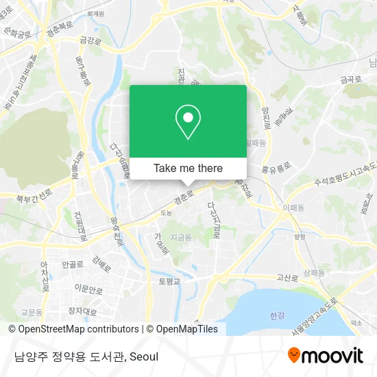 남양주 정약용 도서관 map