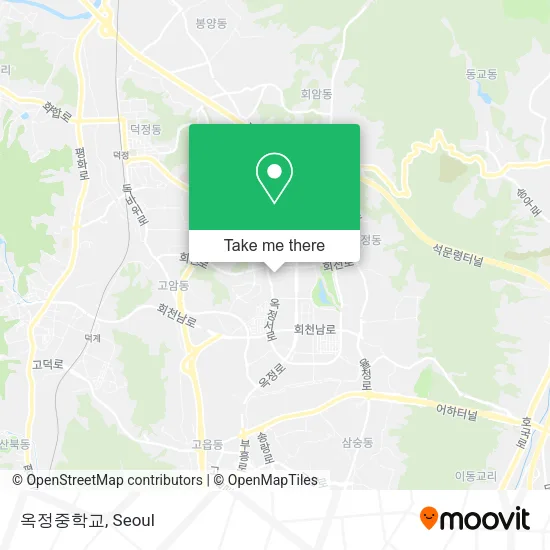 옥정중학교 map
