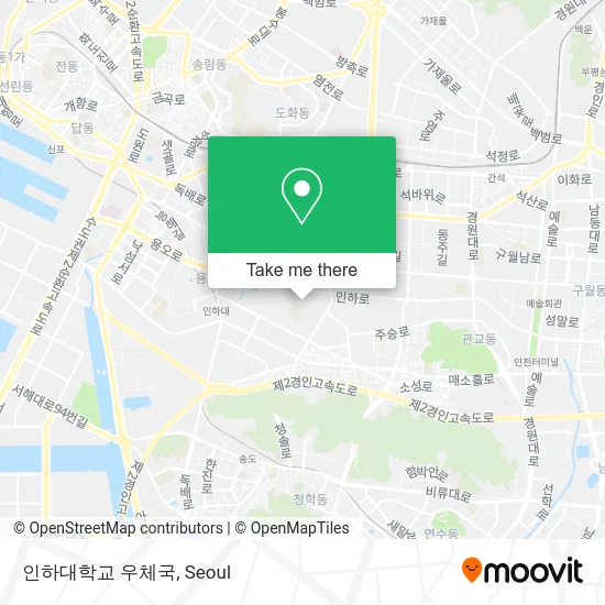 인하대학교 우체국 map