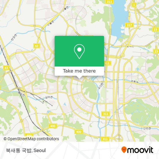 북새통 국밥 map