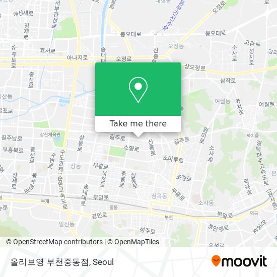 올리브영 부천중동점 map