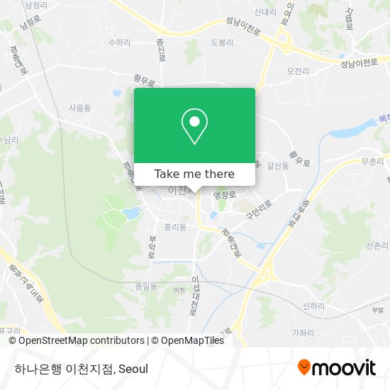 하나은행 이천지점 map